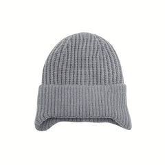Men's Velvet Ear Protection Knitted Hat for Middle-Aged