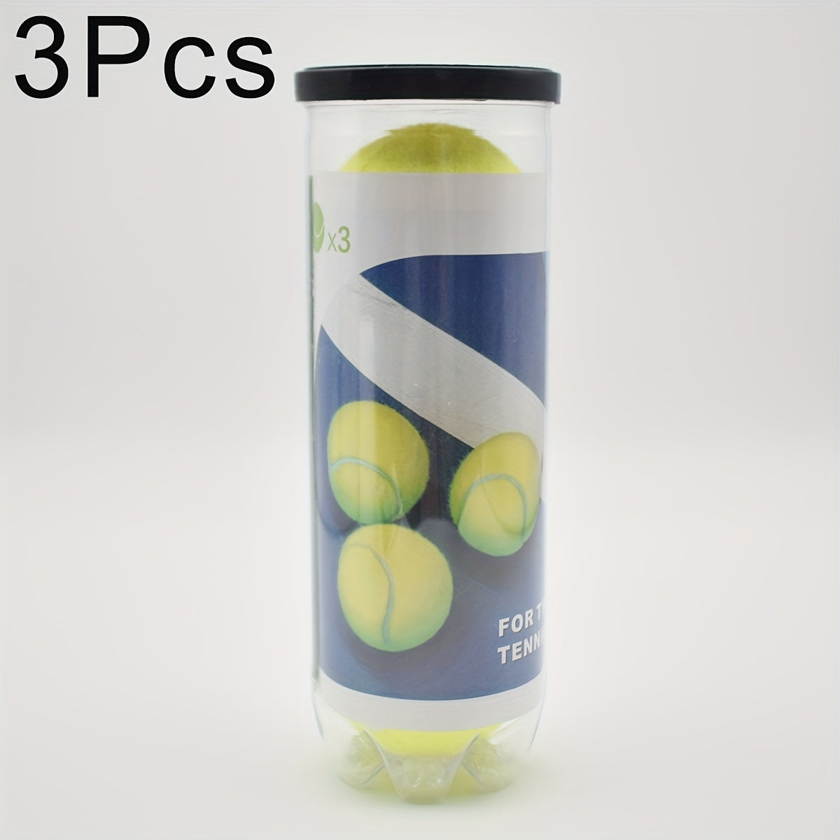 3pcs High Elasticity Rubber Tennis Balls For Beginners Practice