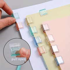 6Pcs Small Transparent Clam Clip Binder Clips