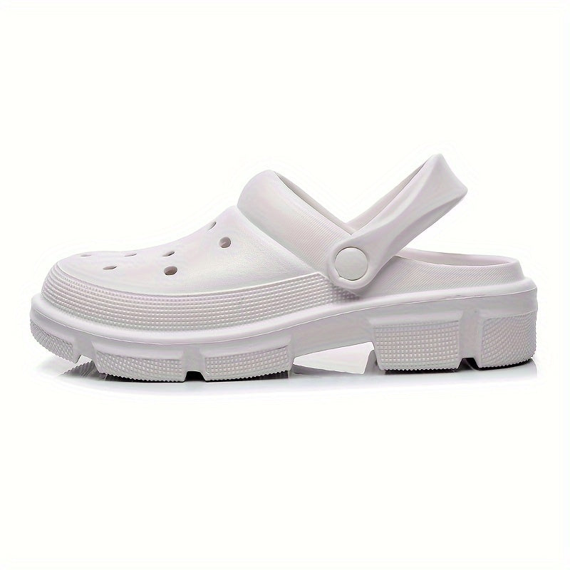 Unisex Solid Hollow Out Clogs Comfy Non Slip Soft Sole Slippers