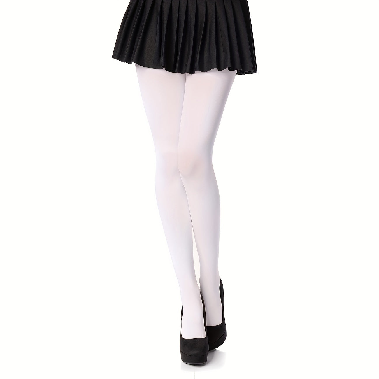 Solid Slim Tights High Waist Elastic Pantyhose Women's Stockings
