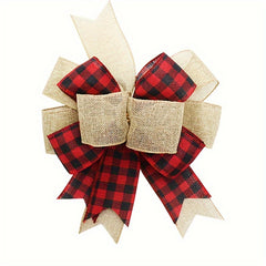 Checkered Christmas Gift Bow for Decoration