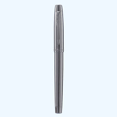 Silver Grey Fountain Pen 0.5MM Metal Pen with Ink Blotter