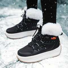 Plush Lined Thermal Snow Boots Chunky Non Slip Snow Shoes