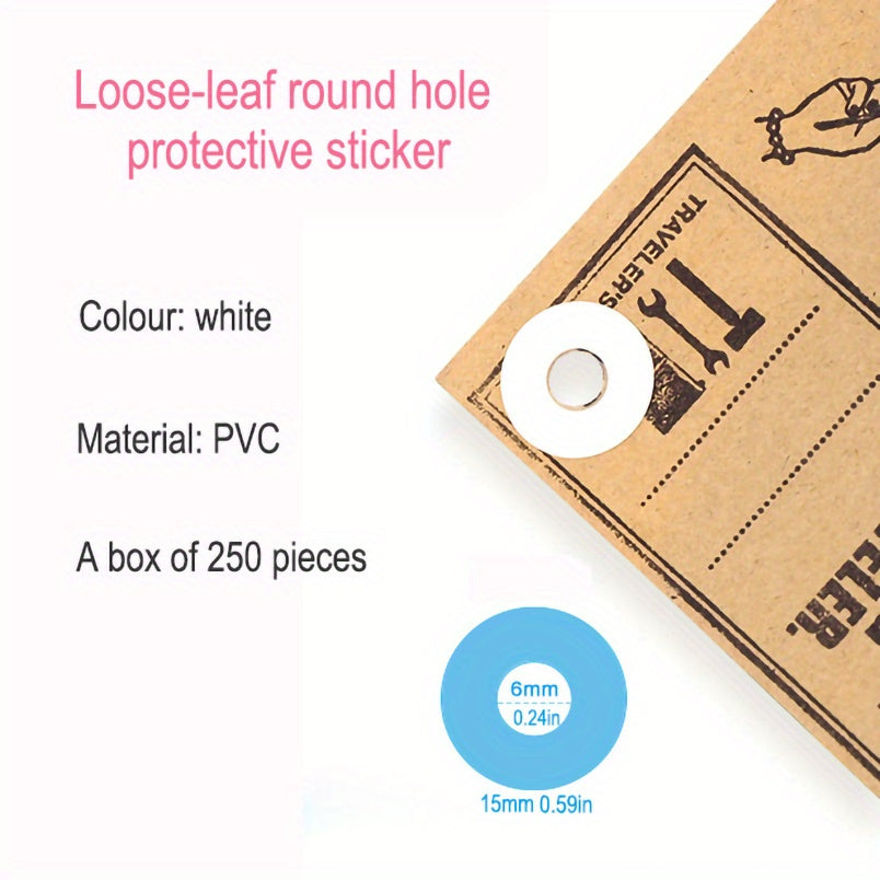 Adhesive Hole Reinforcement Stickers for Loose Leaf Books