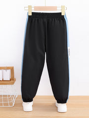 Boys Casual Letter Print Sweatpants Elastic Waist Sport Jogger Pants