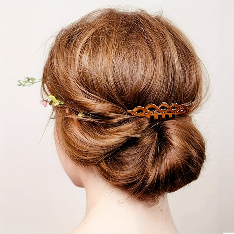 Vintage Hair Side Clips Plastic Hair Comb For Women Hairpin