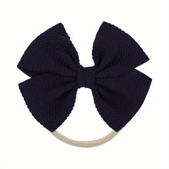 Girl's Bow Headband Soft Nylon Hair Elastic