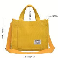 Corduroy Crossbody Bag Women's HandBag Casual Shoulder Bag