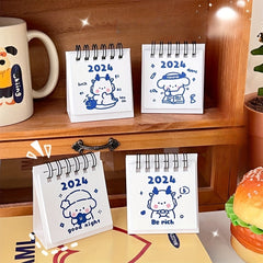 Cartoon Mini Desk Calendar - Student Self-discipline Punch Card Calendar