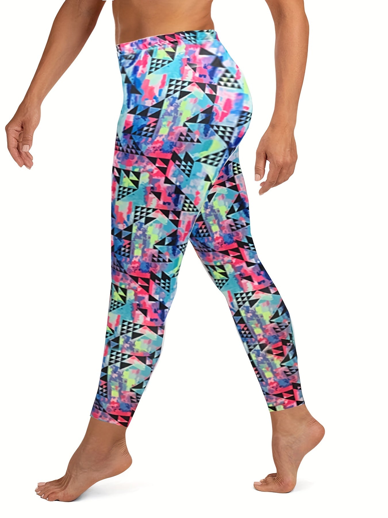  Geometric Print Sporty Leggings