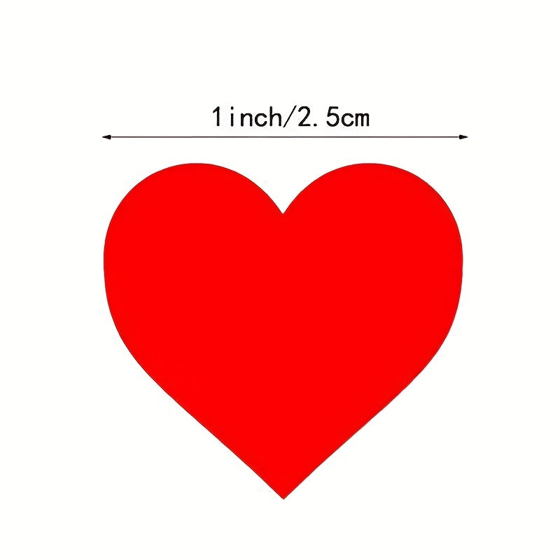 500 Blank Love Stickers Heart Shaped Self-Adhesive Labels