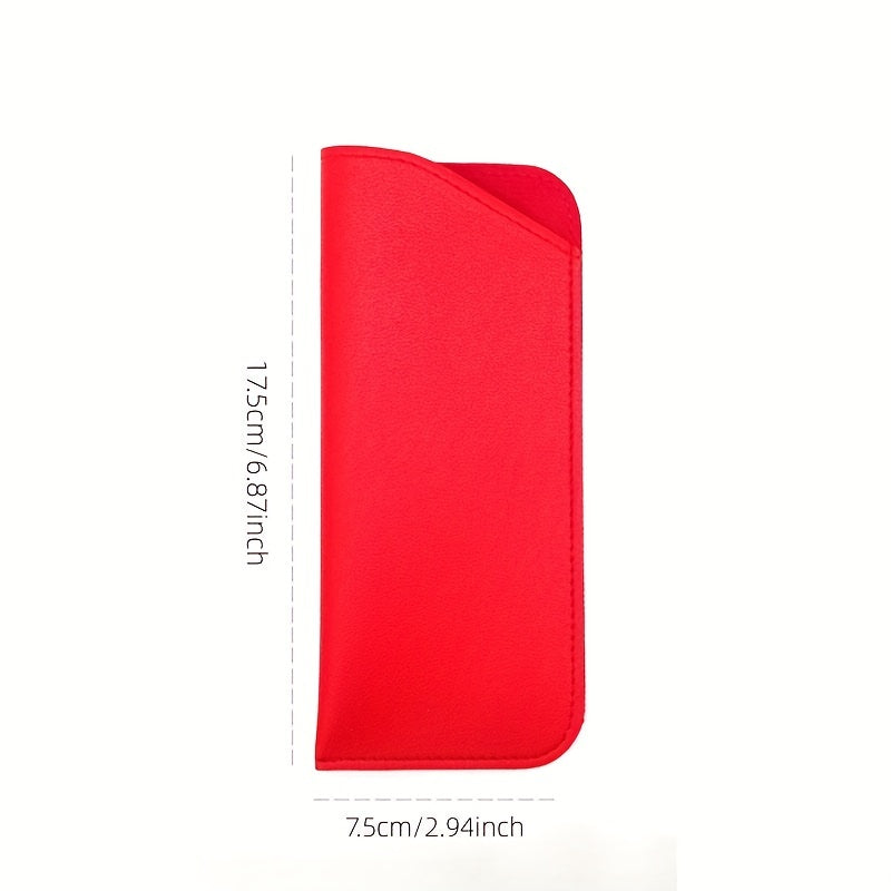Minimalist PU Leather Glasses Bag Sunglasses Storage Pouch