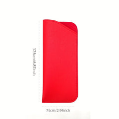 Minimalist PU Leather Glasses Bag Sunglasses Storage Pouch