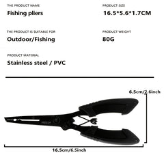 2pcs Fishing Pliers Plastic Handle Stainless Steel Fish Controller