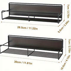Magnetic Shelves With Hooks for Home Kitchens - Storage Racks