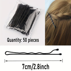 50pcs Small Bobby Pins Long Bobby Pin Reusable Non Slip Style Hair Clips