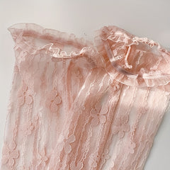 Floral Lace Fingerless Sunscreen Long Gloves Women