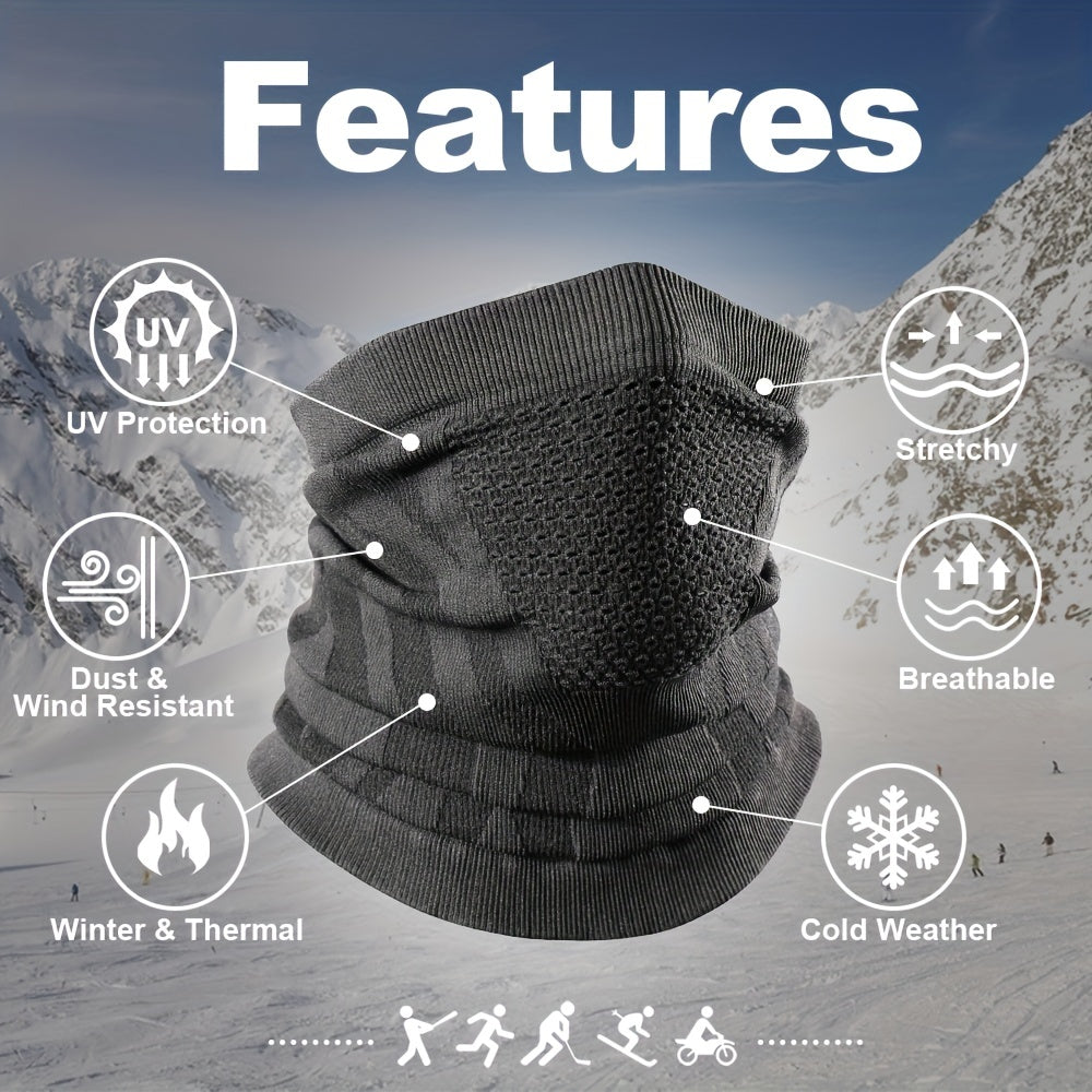 Winter Breathable Thermal Knitted Scarf Faces Cover
