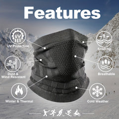 Winter Breathable Thermal Knitted Scarf Faces Cover