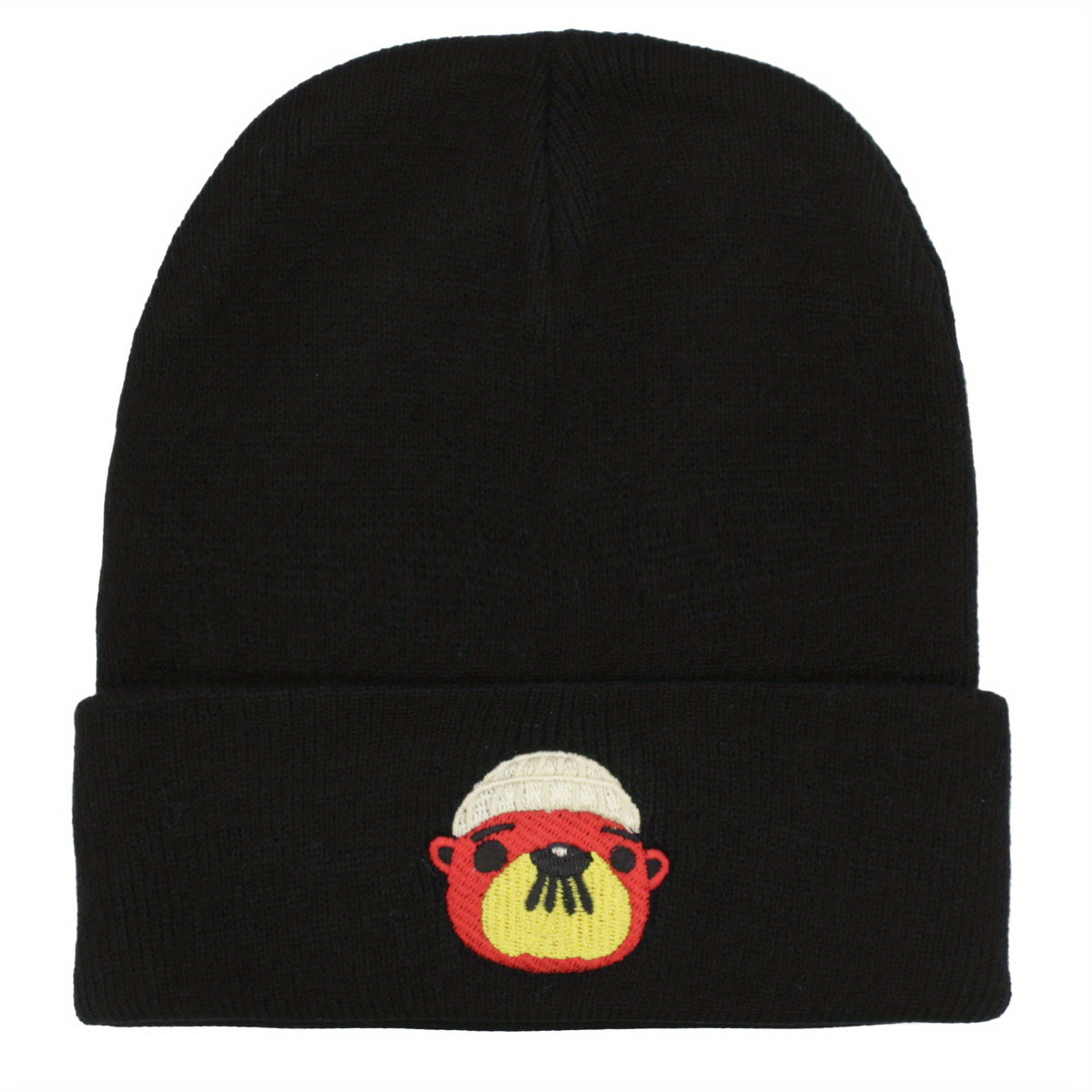 Bear Dad Animal Cartoon Bear Knitted Hat for Men and Women