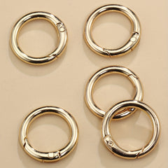 5pcs Metal O Ring Spring Clasps for DIY Jewelry Carabiner Keychain Bag Clips