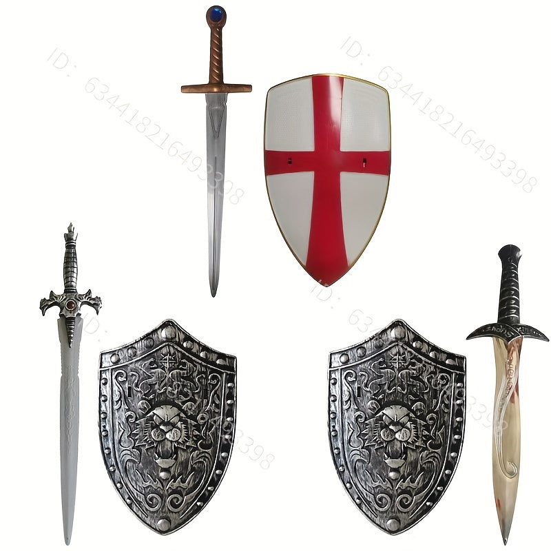 Plastic Sword Shield Medieval Knight Style Role Play Halloween