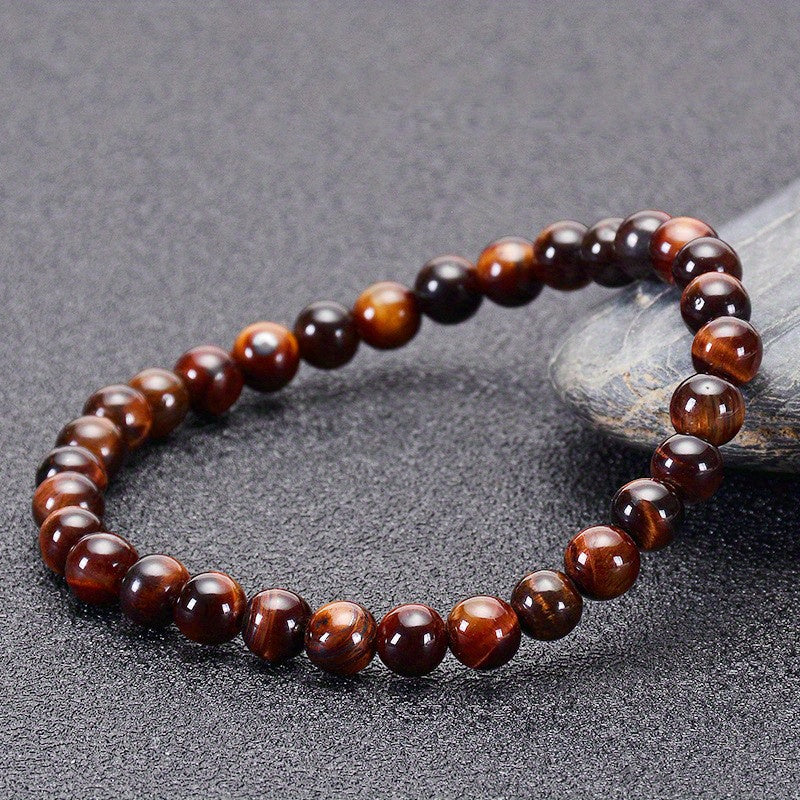 Tiger Eye Stone Bracelet Men's Jewelry 6 8 10MM DIY Hand String