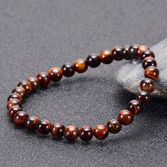 Tiger Eye Stone Bracelet Men's Jewelry 6 8 10MM DIY Hand String