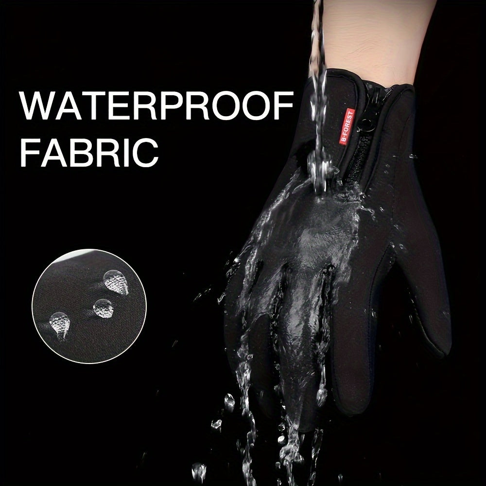 Winter Cycling Sports Gloves Waterproof Touch Screen Windproof Warm Gloves
