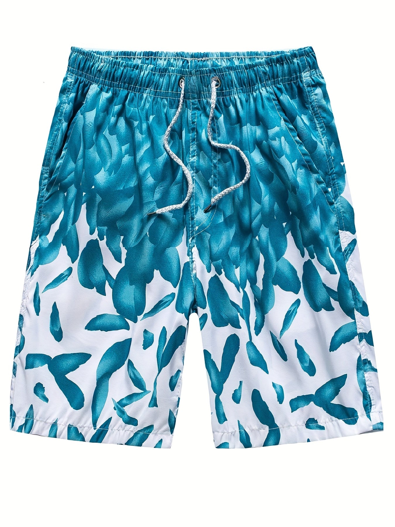 Floral & Geometric Patterns Beach Shorts Men's Drawstring Shorts