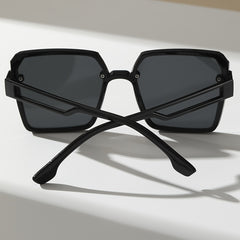 Oversized Square Sunglasses Y2K Hollow Temple UV400