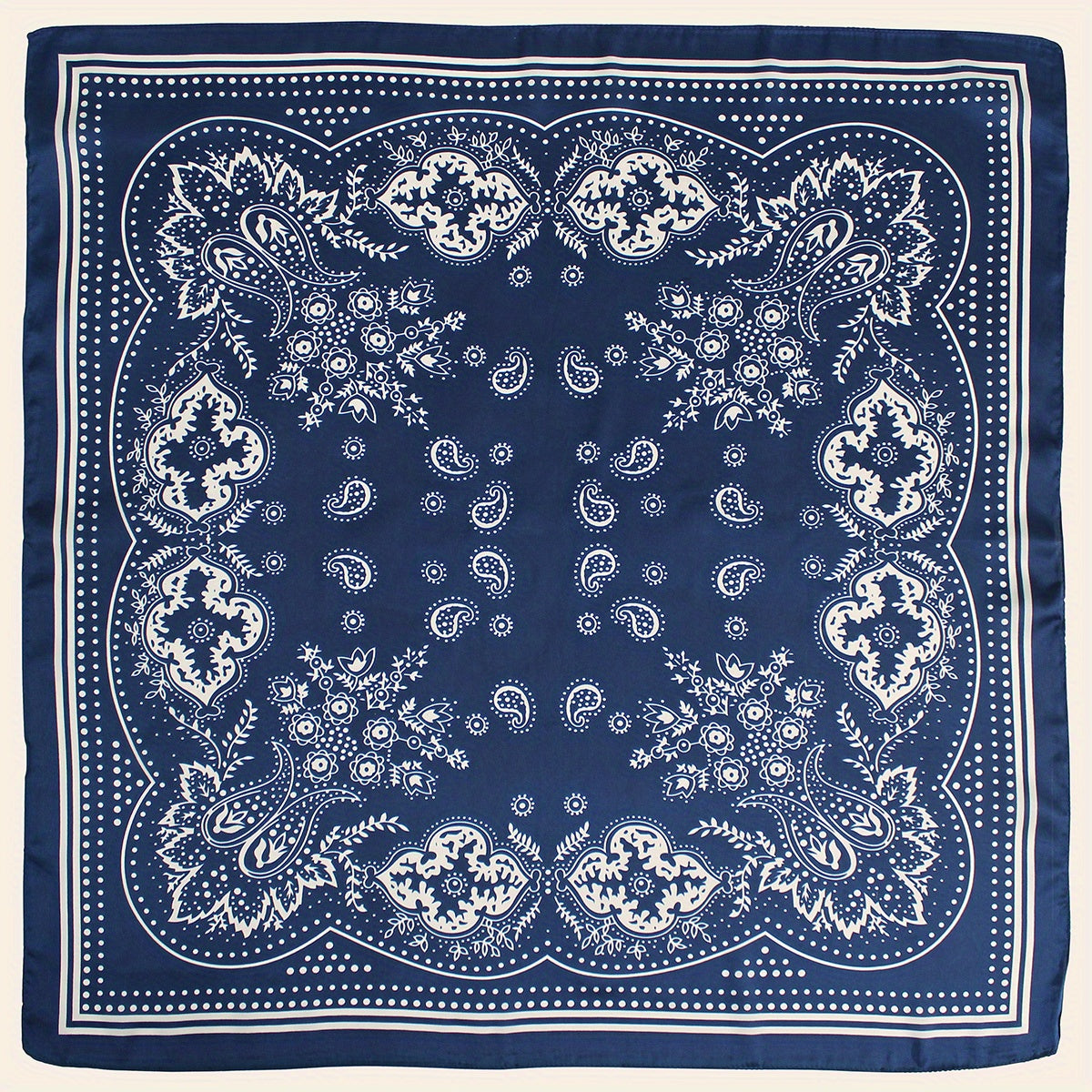 Paisley Print Square Scarf Silk Shawl Bandana Head Wraps Neckerchief