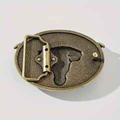 Vintage Bull Head Belt Buckle Unisex Oval Cowboy Cowgirl Belt