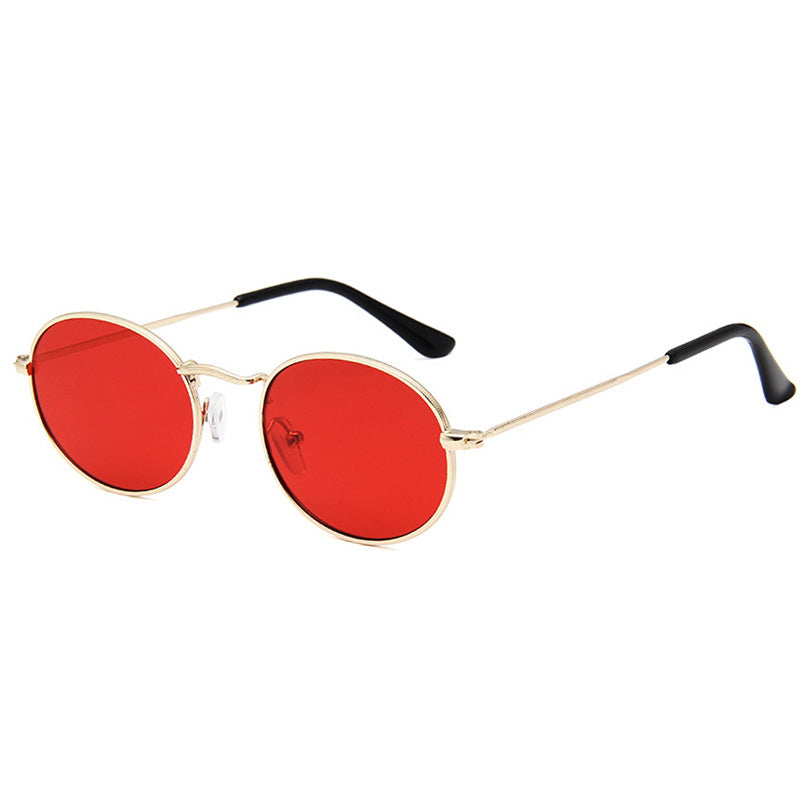Oval Sunglasses Metal Frame