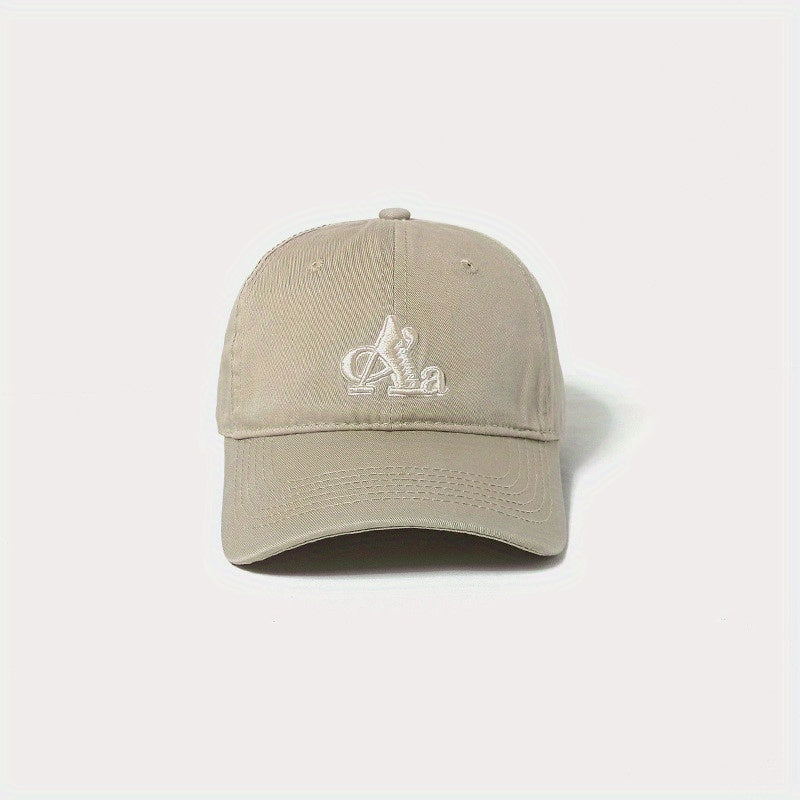 Unisex Breathable Adjustable Baseball Cap With Letter Embroidery