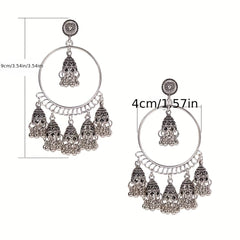 Vintage Indian Hoops Jhumka Earrings - Female Jewelry