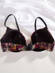 Contrast Push Up Bra Women's Lingerie & Underwear