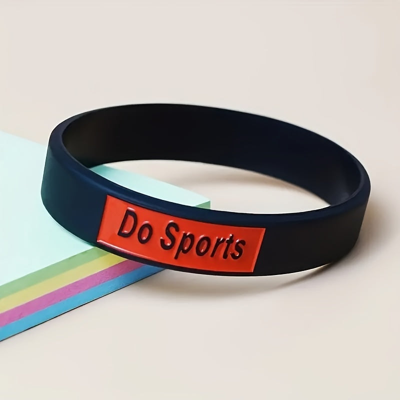 2pcs Silicone Sports Bracelet Comfortable Wristband for Fitness & Sports