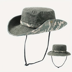 Camouflage Bucket Hat Wide Brim Sun Hat Unisex