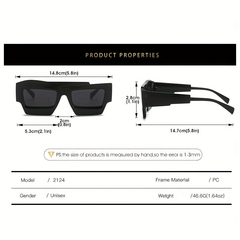 Y2K Jelly Block Sunglasses Irregular Glasses Club UV400