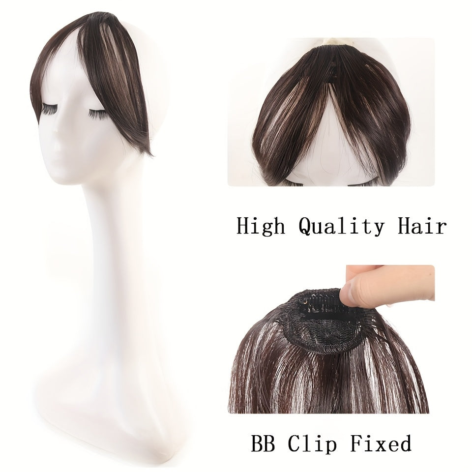Natural Style Clip On Bangs 8 Inch Straight Hair Extension