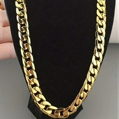 Men's 18k Plated Necklace Bracelet Set