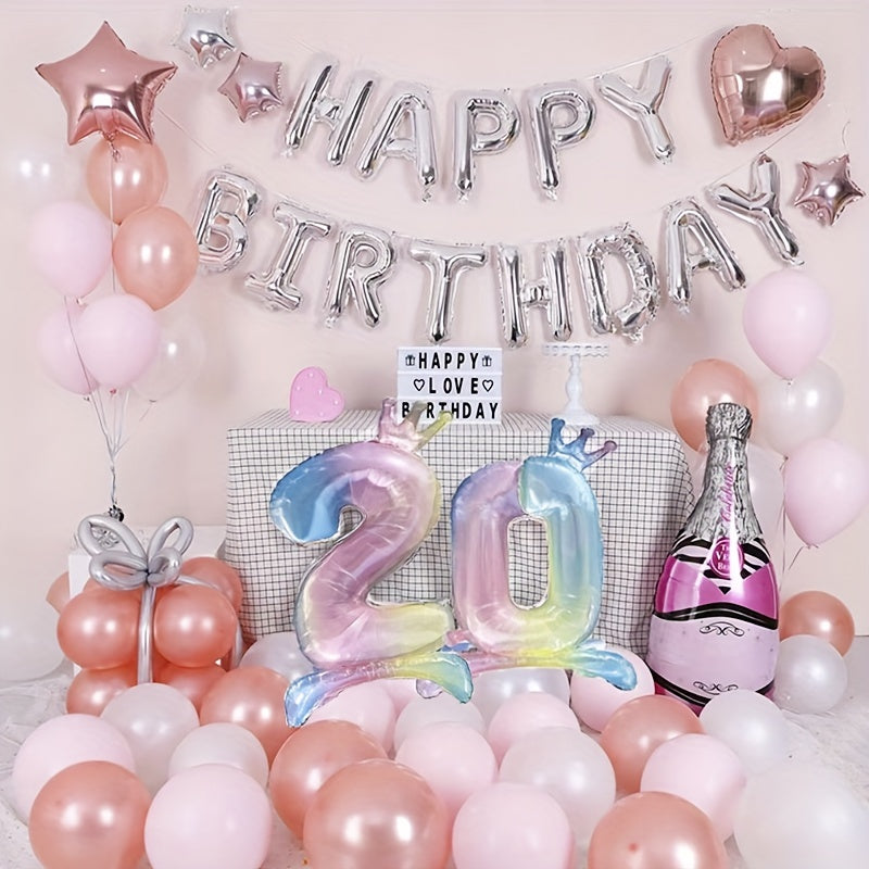 81cm Crystal Number Foil Balloons with Crown Figures Globos 0-9