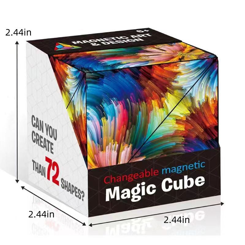 Magnetic Magic Cube Geometry Puzzle Educational Toy For Kids