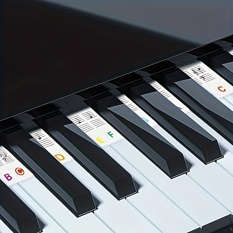 88 Key Piano Keyboard Note Labels for Beginners
