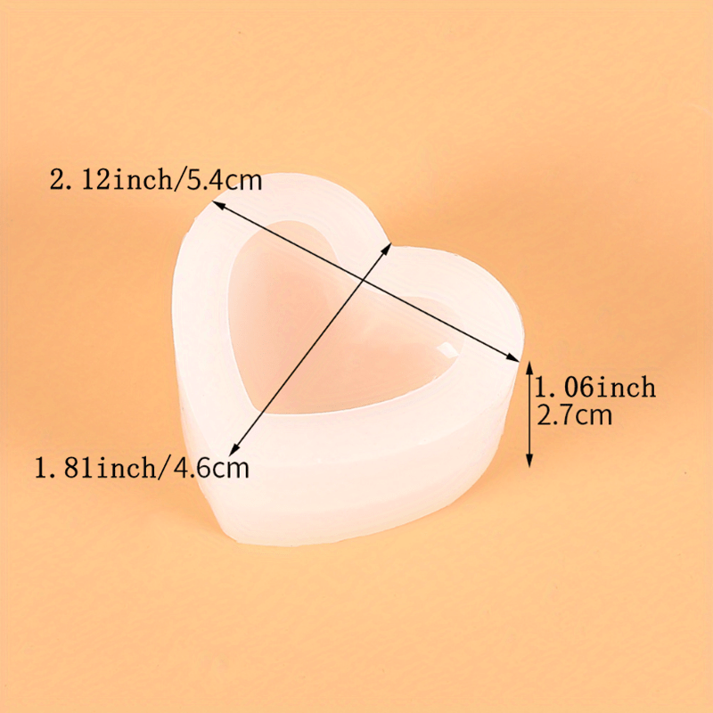 3D Heart Silicone Resin Mold for Pendant Necklace Crafts