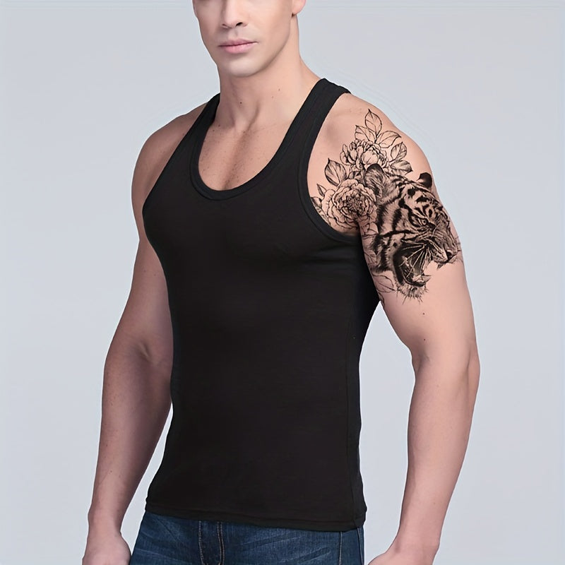 Flower Snake Lion Wolf Tattoo Sticker