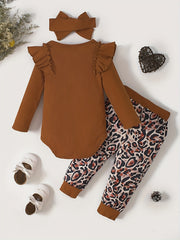 Baby Girl's Casual Outfit Long Sleeve Triangle Romper