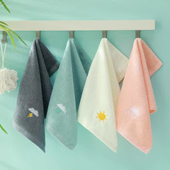 Cartoon Weather Embroidery Fingertip Towel Set
